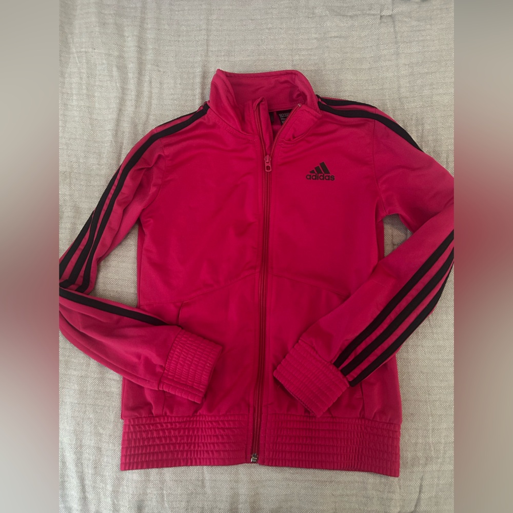 Girls 10/12 Adidas pink track jacket